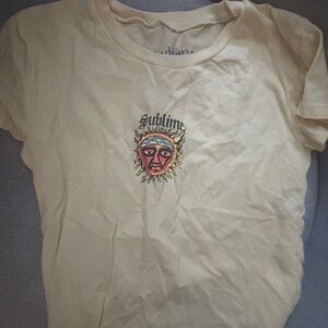 Urban Outfitters Yellow Sublime Crop Top